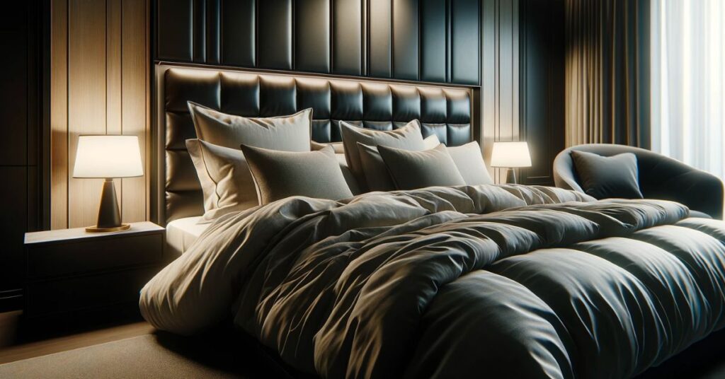 What Color Comforter Goes With Black Headboard